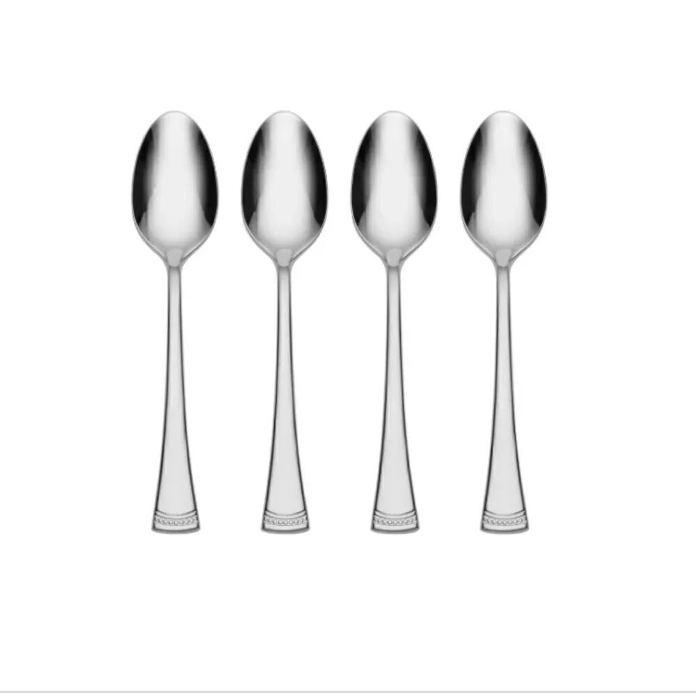 NWT Lenox Portola Cocktail Spoons, Set of 4 - Metallic and Stainless